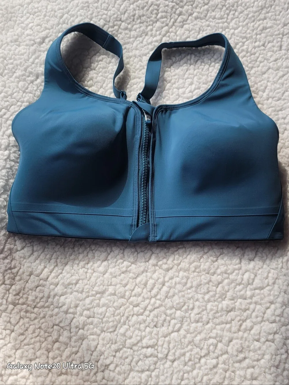 NWOT Athleta Premium High-Support Sports Bra - 34DD - Steel Teal Blue